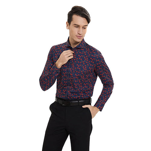 Printed Knitted Buiness Formal Shirt For Retail