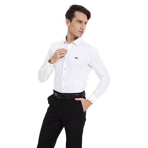 Classic Mens White Dress Shirts Factory